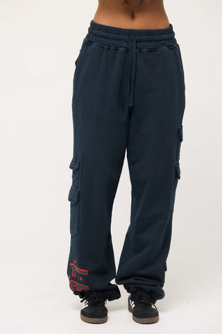 Cargo Sweatpants in Leo Back Bone Society.