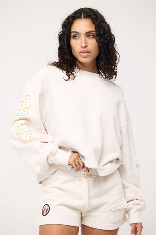 Crewneck Pullover in Taurus Back Bone Society.