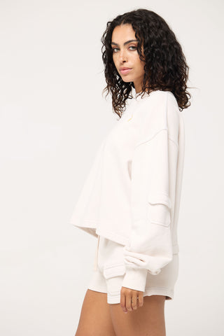 Crewneck Pullover in Taurus Back Bone Society.