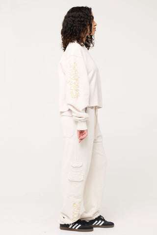 Cargo Sweatpants in Taurus Back Bone Society.