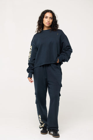Cargo Sweatpants in Taurus Back Bone Society.