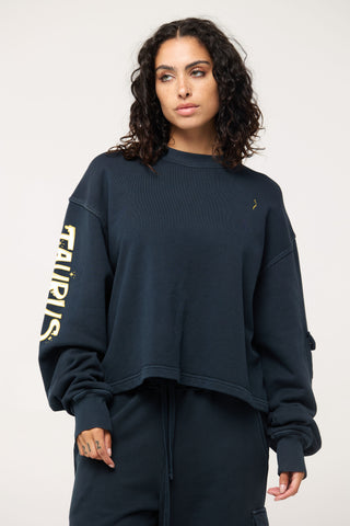 Crewneck Pullover in Taurus Back Bone Society.