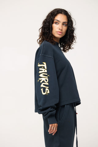 Crewneck Pullover in Taurus Back Bone Society.