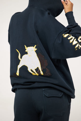 Baggy Hoodie in Taurus Back Bone Society.