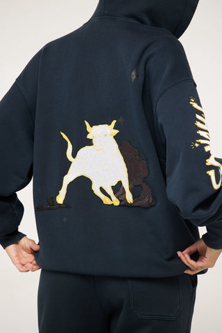 Baggy Hoodie in Taurus Back Bone Society.