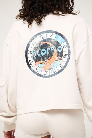 Crewneck Pullover in Scorpio Back Bone Society.