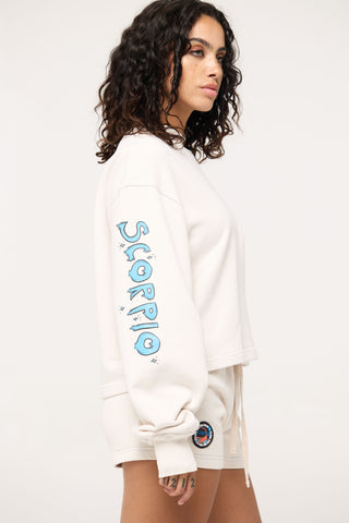 Crewneck Pullover in Scorpio Back Bone Society.