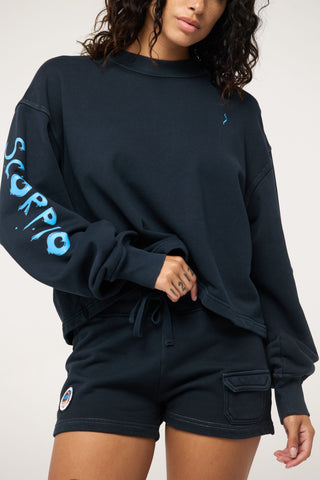Crewneck Pullover in Scorpio Back Bone Society.