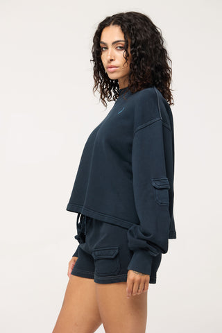 Crewneck Pullover in Scorpio Back Bone Society.