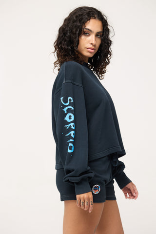 Crewneck Pullover in Scorpio Back Bone Society.