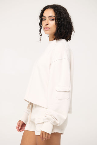 Crewneck Pullover in Pisces Back Bone Society.