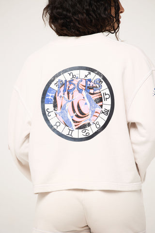 Crewneck Pullover in Pisces Back Bone Society.