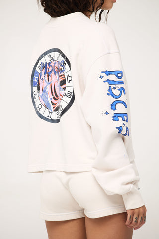 Crewneck Pullover in Pisces Back Bone Society.