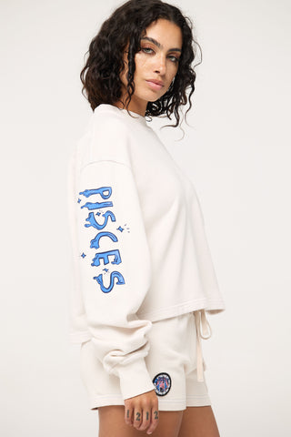 Crewneck Pullover in Pisces Back Bone Society.