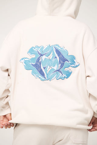 Baggy Hoodie in Pisces Back Bone Society.