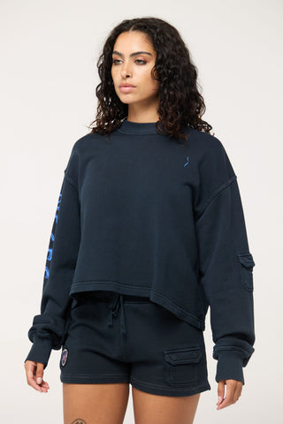 Crewneck Pullover in Pisces Back Bone Society.