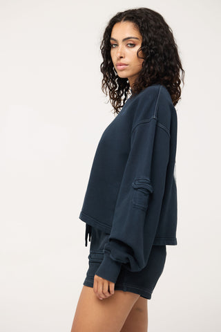 Crewneck Pullover in Pisces Back Bone Society.
