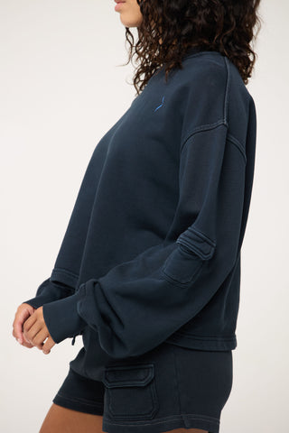 Crewneck Pullover in Pisces Back Bone Society.