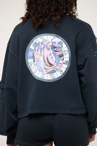 Crewneck Pullover in Pisces Back Bone Society.