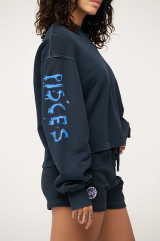 Crewneck Pullover in Pisces Back Bone Society.