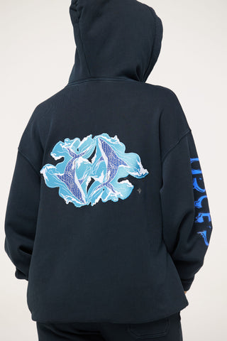 Baggy Hoodie in Pisces Back Bone Society.