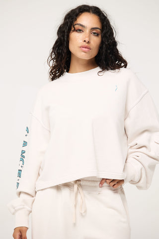Crewneck Pullover in Cancer Back Bone Society.
