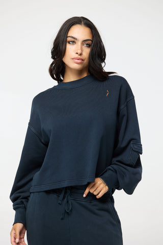 Crewneck Pullover in Capricorn Back Bone Society.