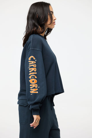 Crewneck Pullover in Capricorn Back Bone Society.