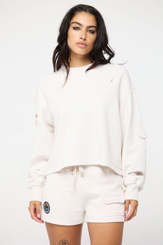 Crewneck Pullover in Capricorn Back Bone Society.