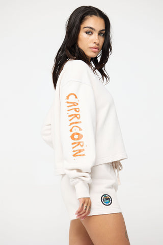 Crewneck Pullover in Capricorn Back Bone Society.