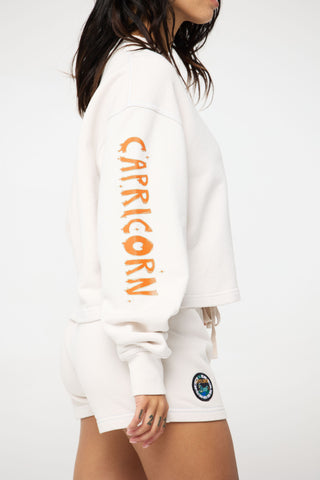 Crewneck Pullover in Capricorn Back Bone Society.