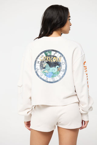 Crewneck Pullover in Capricorn Back Bone Society.