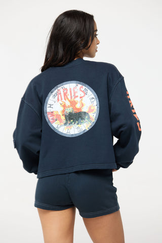 Crewneck Pullover in Aries Back Bone Society.