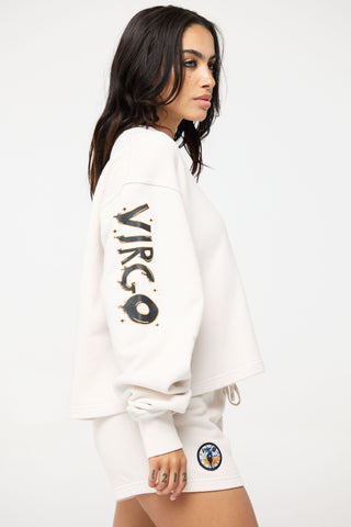 Crewneck Pullover in Virgo Back Bone Society.