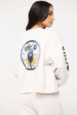 Crewneck Pullover in Virgo Back Bone Society.