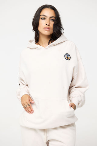 Baggy Hoodie in Virgo Back Bone Society.