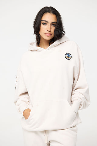 Baggy Hoodie in Virgo Back Bone Society.