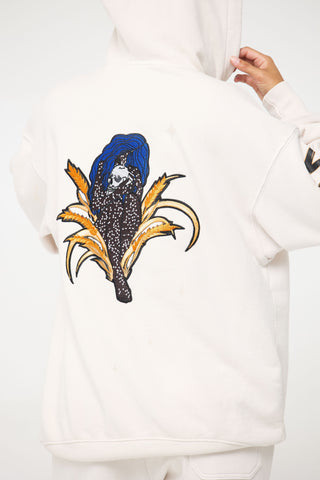 Baggy Hoodie in Virgo Back Bone Society.