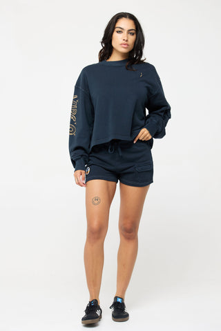 Crewneck Pullover in Virgo Back Bone Society.