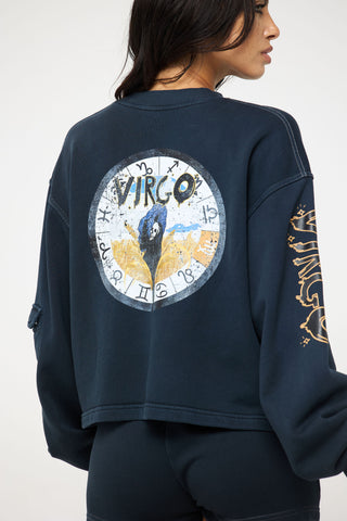 Crewneck Pullover in Virgo Back Bone Society.
