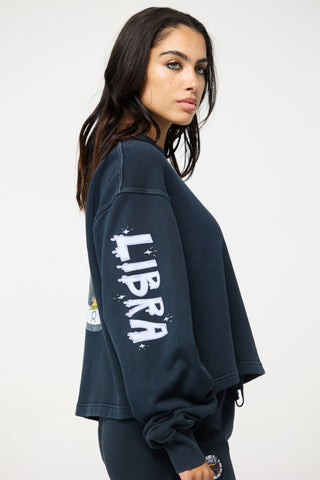 Crewneck Pullover in Libra Back Bone Society.