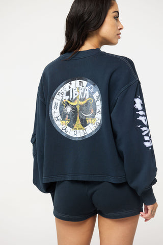Crewneck Pullover in Libra Back Bone Society.