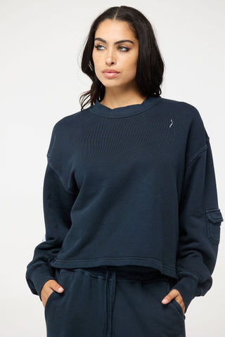 Crewneck Pullover in Libra Back Bone Society.