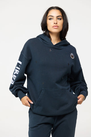 Baggy Hoodie in Libra Back Bone Society.