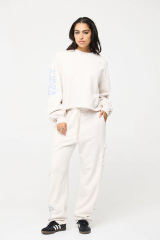 Crewneck Pullover in Libra Back Bone Society.
