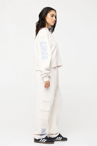Crewneck Pullover in Libra Back Bone Society.