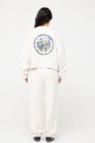 Crewneck Pullover in Libra Back Bone Society.