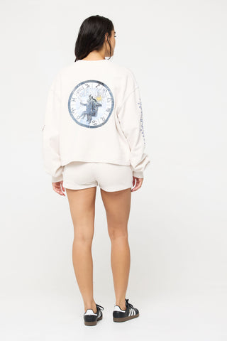 Crewneck Pullover in Gemini Back Bone Society.