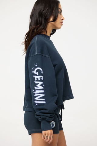 Crewneck Pullover in Gemini Back Bone Society.