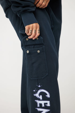 Cargo Sweatpants in Gemini Back Bone Society.